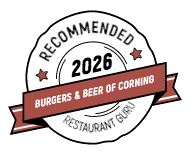 Burgers & Beer of Corning Certificate of Excellence Award